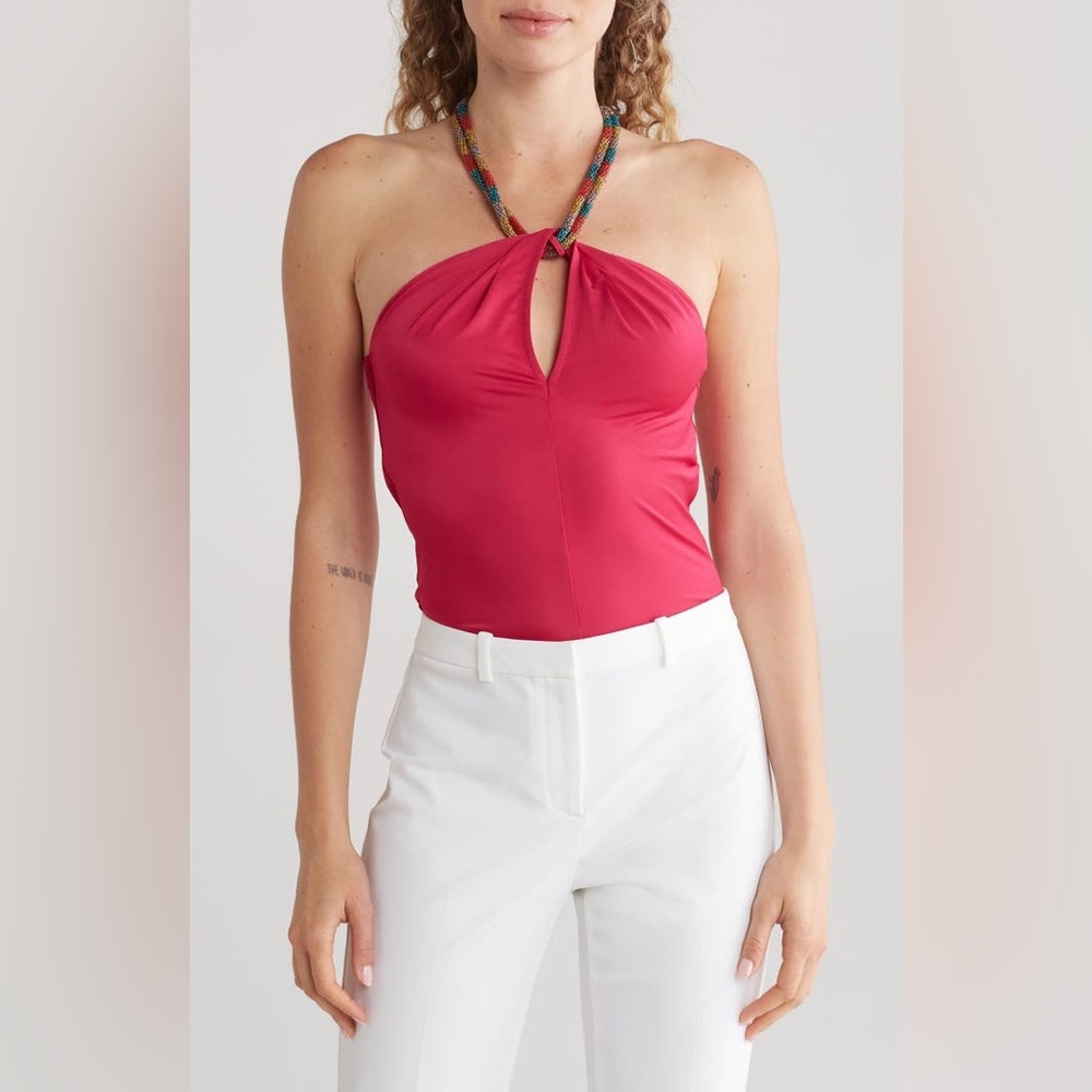 Beaded strap,lobster clasp
91% polyester, 9% spandex
Machine wash, tumble dry